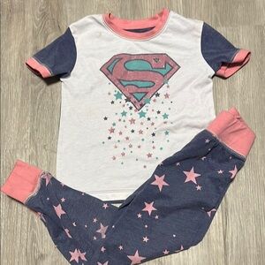 Superman Kids Pajamas - Pink and Blue